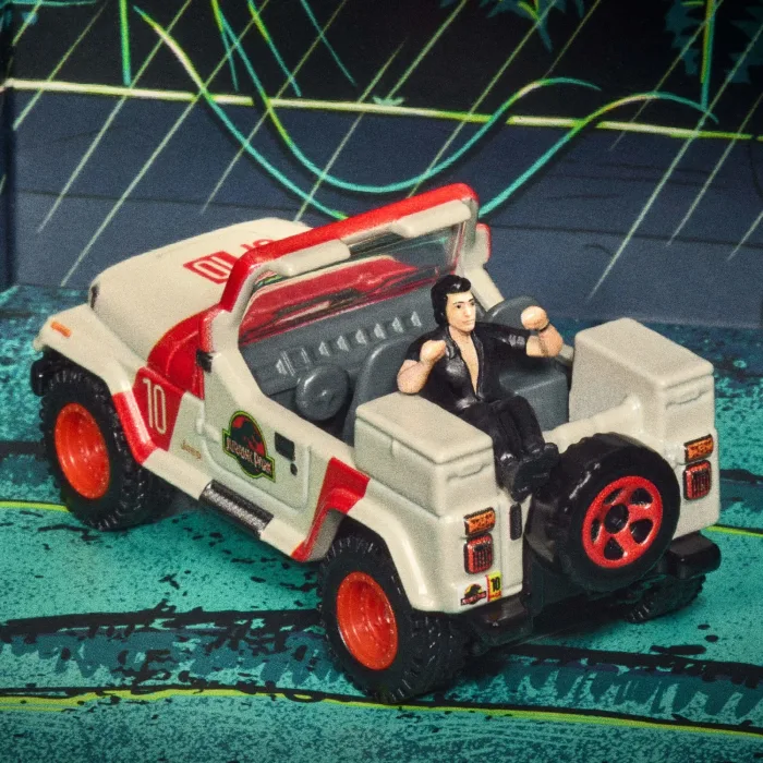 Hot Wheels - Jurassic Park Jeep Wrangler & Dr. Ian Malcolm - Image 2