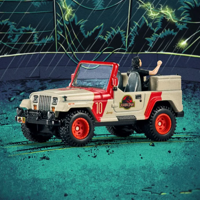 Hot Wheels - Jurassic Park Jeep Wrangler & Dr. Ian Malcolm