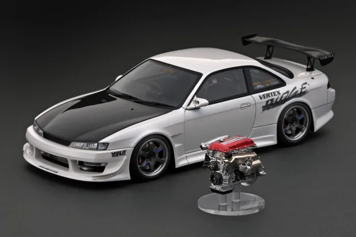 Ignition Model - VERTEX S14 Silvia Pearl White / SR20 DET Engine (Limited Edition) - Image 2